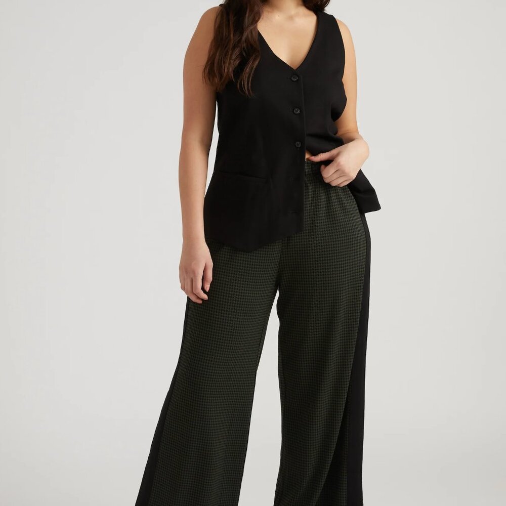 Universal Standard - Stephanie Wide Leg Stripe Ponte Pants 30 Inch